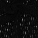 White Vertical-Stripe Chenille, Polyester — photo 2