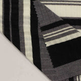Off-White Horizontal-Stripe Rib Knit, Poly-Viscose — photo 2