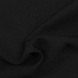 Polyester Stretch Linen-Look Fabric, 246 gsm — Black — photo 2