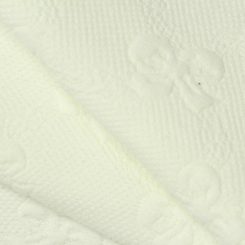 Cream Tone-on-Tone Floral Jacquard, Polyester, 285 gsm