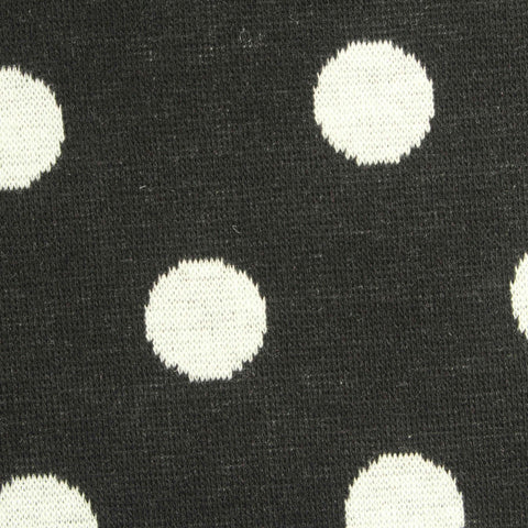 Black Polka-Dot Jacquard, Poly-Viscose