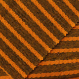 Orange Horizontal-Stripe Jersey Knit, Cotton-Poly — photo 2