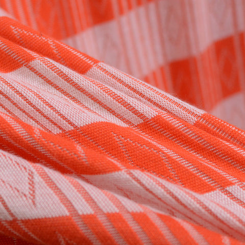 Orange Horizontal-Stripe Jacquard, Viscose