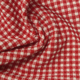 Red Check Interlock Knit, Cotton-Poly — photo 2
