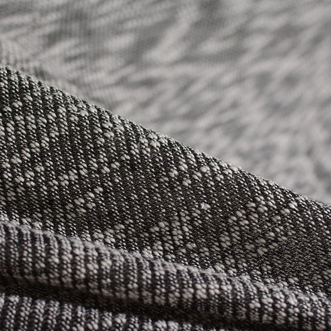 Black Marl French Terry, Cotton-Poly, 200 gsm