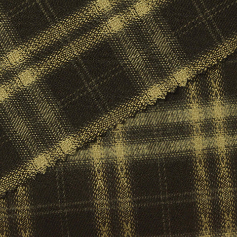 Dark Brown Plaid Woven, Poly-Viscose, 285 gsm, 150 cm, ref EF-265204