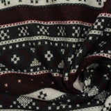 Burgundy Geometric-Diamond Jacquard, Polyester — photo 2