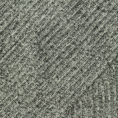 Black Marl Rib Knit, Polyester, 331 gsm