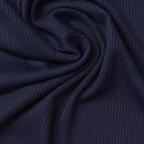 Nylon Stretch Rib Knit Fabric, 200 gsm, 140 cm — Navy — photo 2