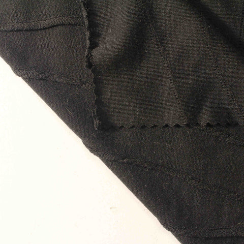 Dark Grey Diagonal-Grid Jacquard, Poly-Viscose