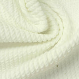 Jacquard Polyester Stretch Interlock Knit Fabric, 370 gsm, 145 cm — Beige — photo 2