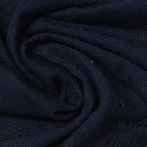 Dark Navy Jersey Knit, Cotton-Poly