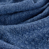 Jacquard 100% Polyester Knit Fabric, 160 gsm, 150 cm — Navy — photo 2