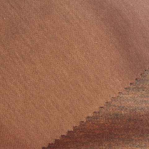 Heathered Brown Marl Rib Knit, Wool-Cotton