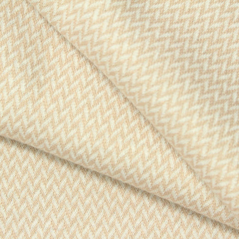 Beige Chevron Jacquard, Viscose-Poly
