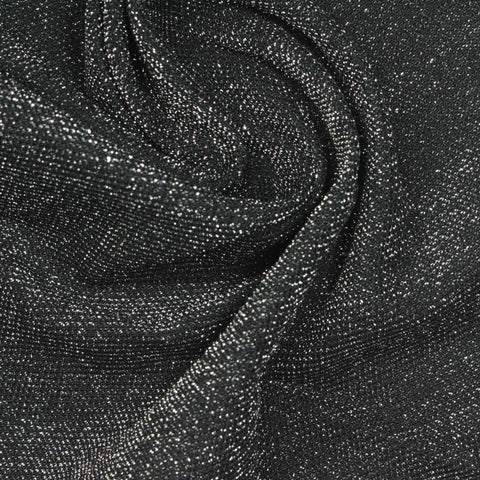 Black Marl Knit, Nylon-Metallic, 170 gsm