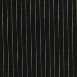 Black Vertical-Pinstripe Ponte Knit, Polyester — photo 2