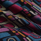 Pink Geometric Ponte Knit, Viscose-Poly — photo 2