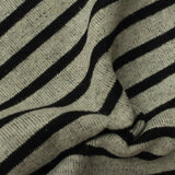 Black Horizontal-Stripe Chunky Knit, Poly-Acrylic — photo 2