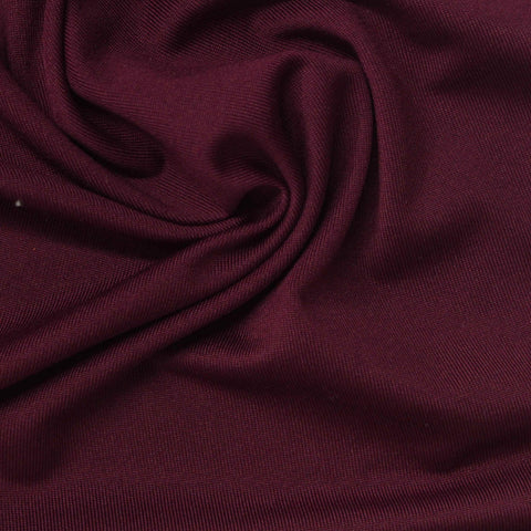 Brushed Polyester Stretch Milk Silk Knit Fabric, 140 gsm, 153 cm — Red