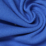 Cotton Polyester Stretch Rib Knit Fabric, 263 gsm — Blue — photo 2