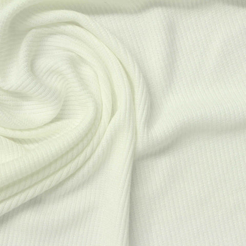 White Rib Knit, Viscose