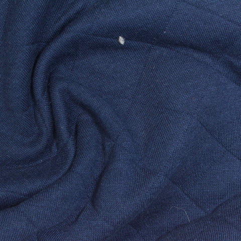 Navy Diamond Jacquard, Poly-Cotton