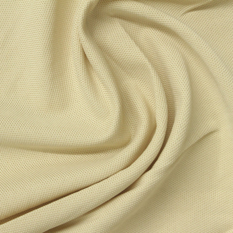 Polyester Stretch Piqué Knit Fabric, 190 gsm, 185 cm — Beige