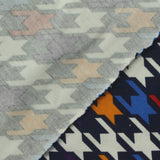 White Bold-Houndstooth Fleece, Cotton — photo 2