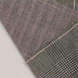 Black Plaid Interlock Knit, Polyester — photo 2