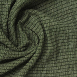 Dark Green Grid Crepe, Poly-Viscose — photo 2