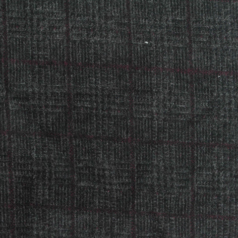 Dark Grey Check Jacquard, Poly-Viscose, 330 gsm