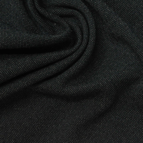 Dark Grey Marl Piqué Knit, Polyester, 280 gsm, 165 cm