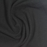 Brushed Polyester Viscose Stretch Jersey Knit Fabric, 270 gsm, 155 cm — Black — photo 2