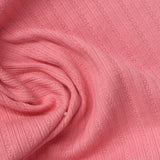 Pink Tone-on-Tone Rib Knit, Cotton-Poly — photo 2