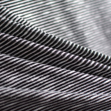 Black Horizontal-Stripe Rib Knit, Poly-Viscose — photo 2