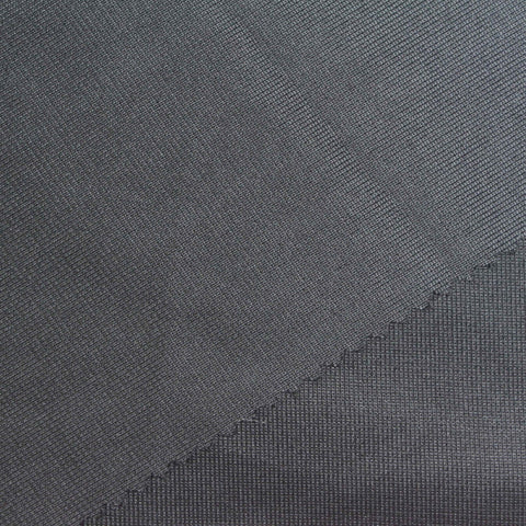Dark Grey Marl Rib Knit, Polyester, 250 gsm, 160 cm