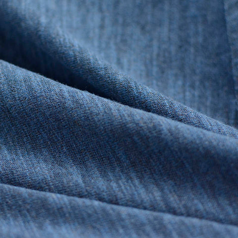 Heathered Blue Marl Jersey Knit, Poly-Cotton, 144 gsm