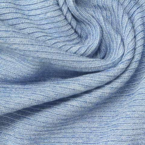Light Blue Heathered-Marl Knit, Poly-Viscose