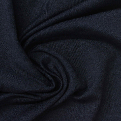 Dark Blue Marl French Terry, Polyester, 200 gsm