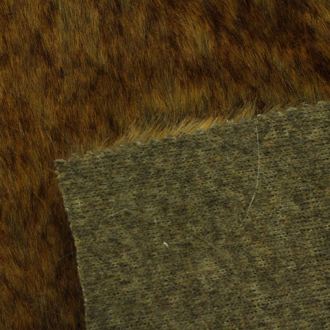 Animal Print Acrylic Polyester Knit Fabric, 410 gsm, 165 cm — Brown