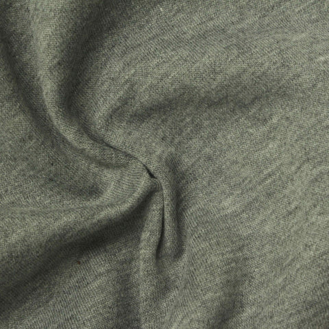 Grey Heathered-Marl French Terry, Polyester, 330 gsm