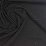 Viscose Nylon Stretch Ponte Knit Fabric, 250 gsm, 150 cm — Black — photo 2