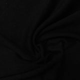 Polyester Stretch French Terry Fabric, 310 gsm, 140 cm — Black — photo 2
