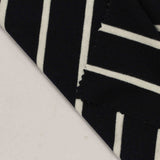 Black Horizontal-Stripe Rib Knit, Polyester — photo 2