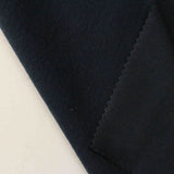 Brushed Cotton Polyester Stretch Knit Fabric, 300 gsm, 160 cm — Navy — photo 2