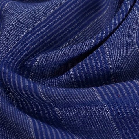 Blue Horizontal-Stripe Jacquard, Cotton-Poly, 115 gsm, 137 cm, ref EF-11685