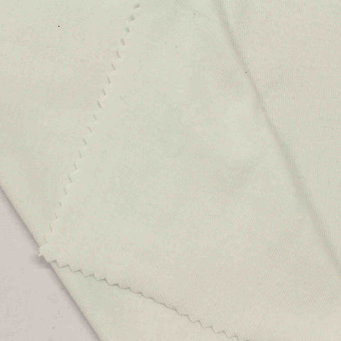 100% Cotton Rib Knit Fabric, 171 gsm, 160 cm — White