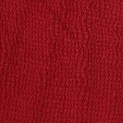 Brushed Polyester Cotton French Terry Fabric, 250 gsm, 170 cm — Red