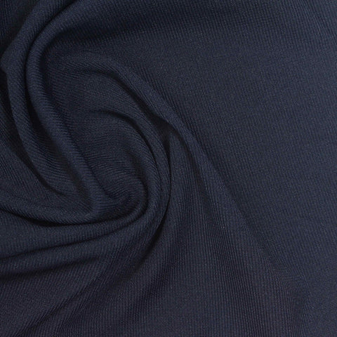 Navy Rib Knit, Polyester